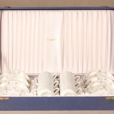 Arabia OC mokkakuppi, käsinmaalattu, 6 kpl, suunnittelija Esteri Tomula, käsinmaalattu, käsinmaalattu, signeerattu