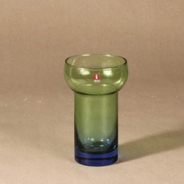 Iittala Rondo maljakko, Sini-vihreä, suunnittelija Kerttu Nurminen,