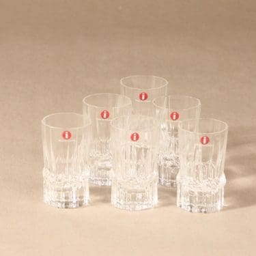 Iittala Pallas snapsilasi, 6 kpl, 6 kpl, suunnittelija Tapio Wirkkala, 6 kpl