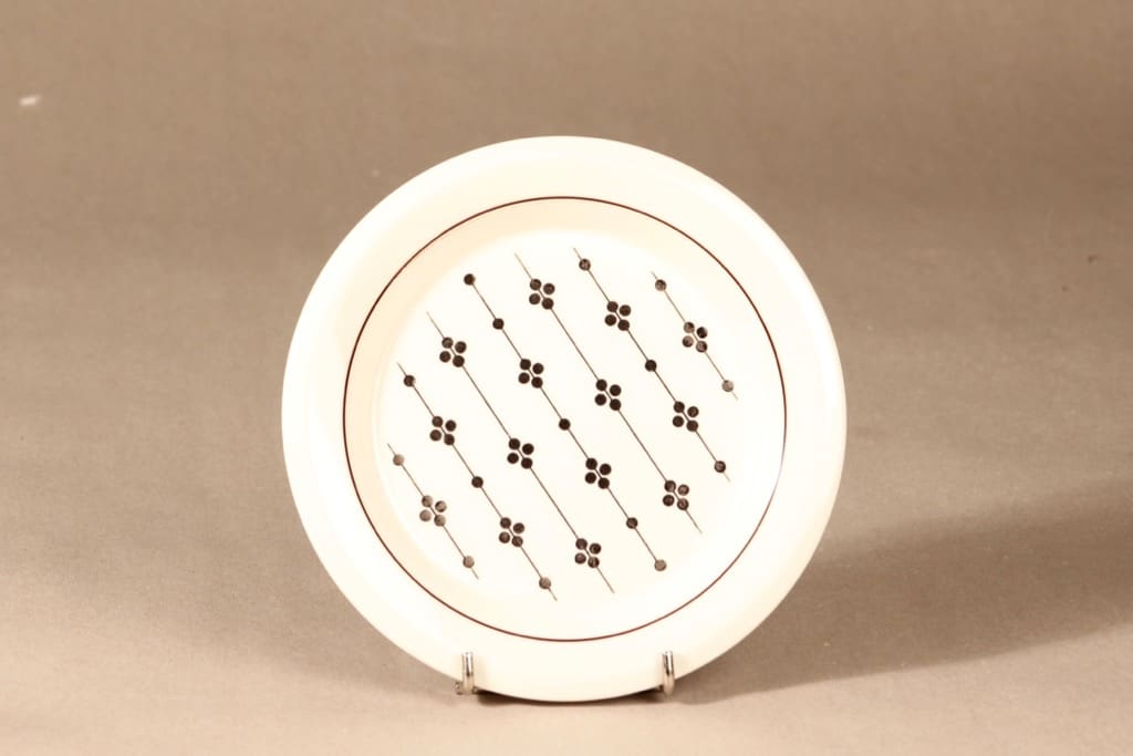 Arabia Kartano leipälautanen, ruskea, suunnittelija Esteri Tomula, painettu, maalattu