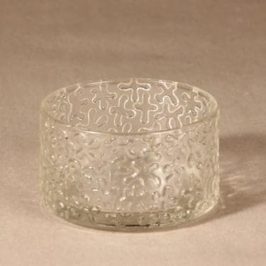 Riihimäen lasi Jesperi jälkiruokakulho, kirkas, suunnittelija Erkkitapio Siiroinen,