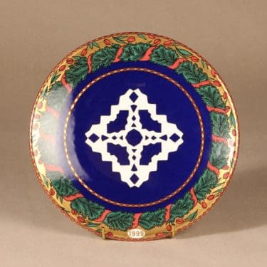 Arabia Snow crystal seinälautanen, monivärinen, suunnittelija Tove Slotte, serikuva