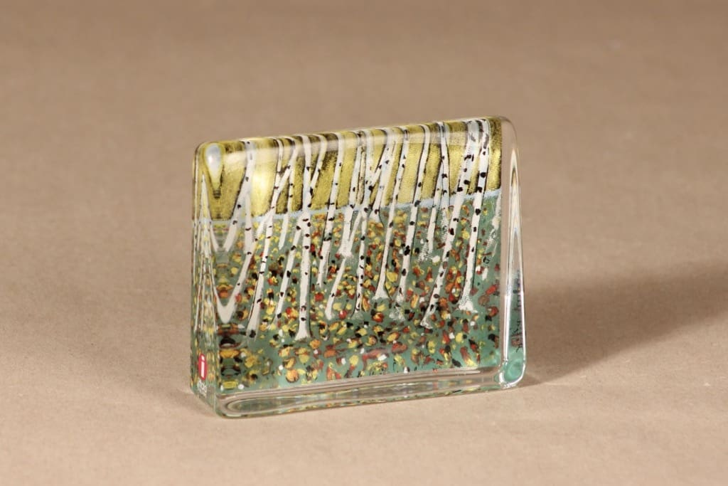 Iittala lasikortti, Lehtien tanssi, suunnittelija Heljä Liukko-Sundström, Lehtien tanssi, serikuva