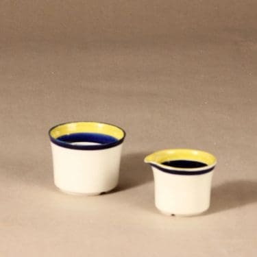 Arabia Paju sokerikko ja kermakko, käsinmaalattu, suunnittelija Anja Jaatinen-Winquist, käsinmaalattu