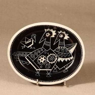 Arabia Tarina kulho, ruskea, suunnittelija Arabian Taideteollisuusosasto, raaputuskoriste