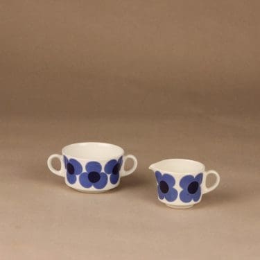Arabia Aurinko sugar bowl and creamer designer Esteri Tomula 