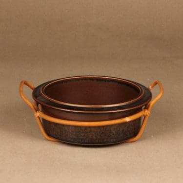 Arabia Ruska kulho, rottinkilla, suunnittelija Ulla Procope, rottinkilla