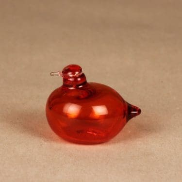 Nuutajärvi lintu , Hippiäinen, suunnittelija Oiva Toikka, Hippiäinen, signeerattu, pieni