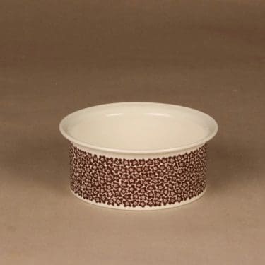 Arabia Faenza kukka kulho, ruskeakukka, suunnittelija Inkeri Seppälä, ruskeakukka, kukka, serikuva