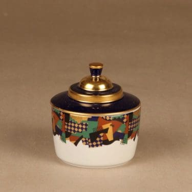 Rörstrand Festivo sokerikko, kannellinen, suunnittelija Heikki Orvola, kannellinen, serikuva