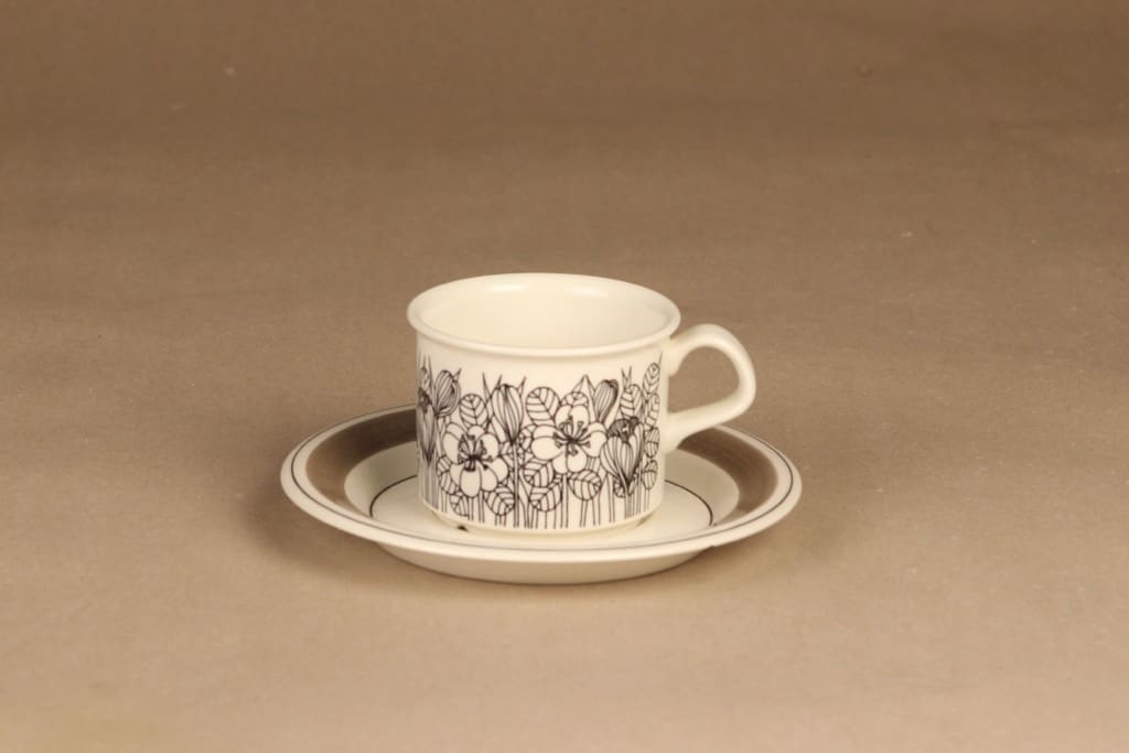 Arabia Krokus coffee cup, gray designer Esteri Tomula