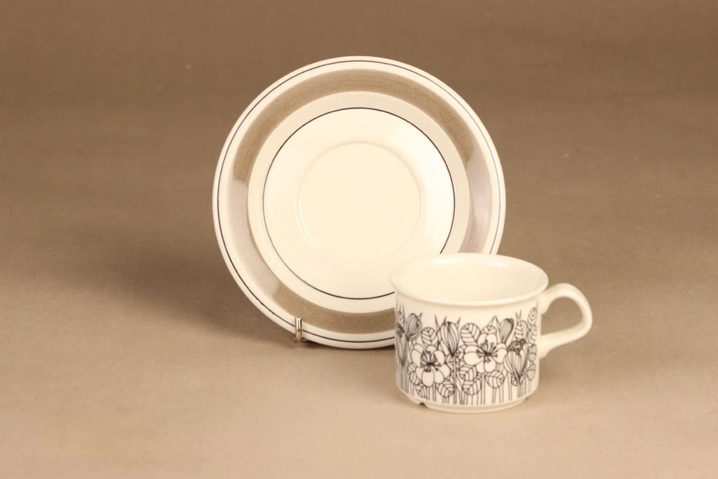 Arabia Krokus coffee cup, gray designer Esteri Tomula 2