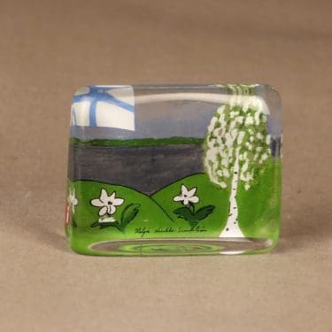 Iittala lasikortti, Suomen kesä, suunnittelija Heljä Liukko-Sundström, Suomen kesä, serikuva, pieni