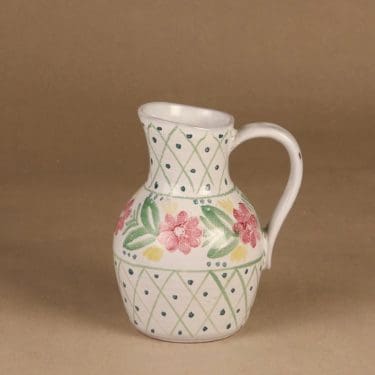 Arabia ARA pitcher, hand-painted designer Kaj Franck