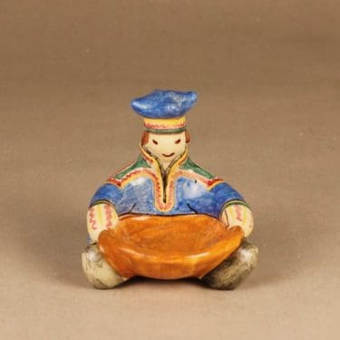 Kupittaan savi Lappalainen figuuri, käsinmaalattu, suunnittelija , käsinmaalattu