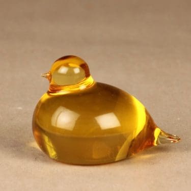 Nuutajärvi Pulmu, signeerattu, suunnittelija Oiva Toikka, signeerattu, lintu