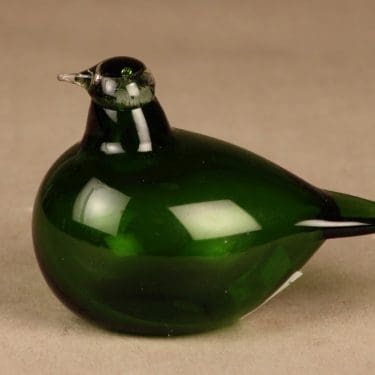 Nuutajärvi Tirri, signeerattu, suunnittelija Oiva Toikka, signeerattu, lintu