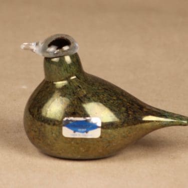 Nuutajärvi Tirri, signeerattu, suunnittelija Oiva Toikka, signeerattu, lintu