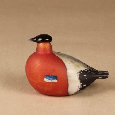 Nuutajärvi lintu , Punatulkku, suunnittelija Oiva Toikka, Punatulkku, signeerattu