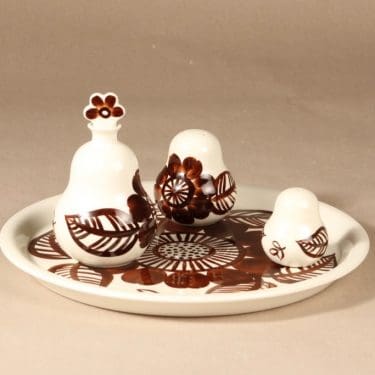 Arabia Köökki mausteikko, käsinmaalattu, suunnittelija Gunvor Olin-Grönqvist, käsinmaalattu, signeerattu