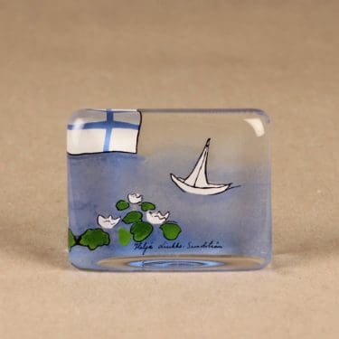 Iittala lasikortti, Suomen talvi, suunnittelija Heljä Liukko-Sundström, Suomen talvi, serikuva