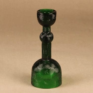 Nuutajärvi Miranda kynttilänjalka, vihreä, suunnittelija Heikki Orvola,