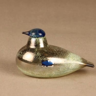 Nuutajärvi yrityslintu, signeerattu, suunnittelija Oiva Toikka, signeerattu, tilaustyö