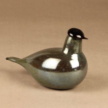 Nuutajärvi lintu , Apilanlehti suuri, suunnittelija Oiva Toikka, Apilanlehti suuri, signeerattu, yrityslintu