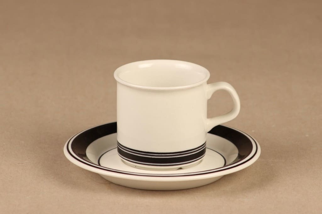 Arabia Faenza stripe espresso cup designer Inkeri Seppälä