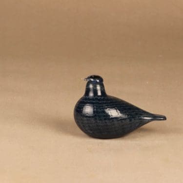 Nuutajärvi lintu , Sinisulka, suunnittelija Oiva Toikka, Sinisulka, signeerattu, filigraani