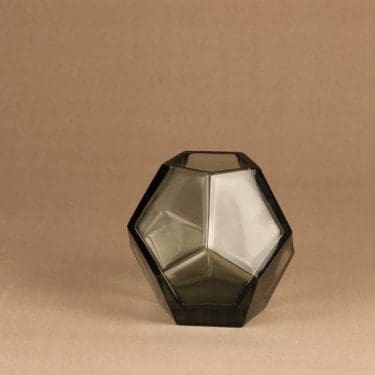 Nuutajärvi   maljakko, harmaa, suunnittelija Oiva Toikka, signeerattu