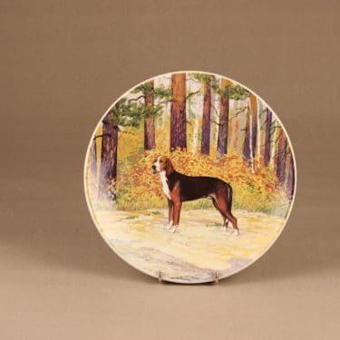 Arabia seinälautanen, Suomenajokoira, suunnittelija , Suomenajokoira, serikuva, koira, kennelliitto