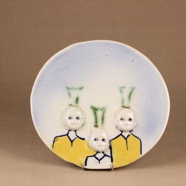 Arabia HLS seinätaulu, uniikki, suunnittelija Heljä Liukko-Sundström, uniikki, käsinmaalattu, signeerattu