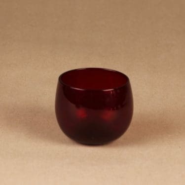 Nuutajärvi Marja lasi, rubiininpunainen, suunnittelija Saara Hopea, 1 dl