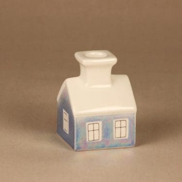 Arabia HLS kynttilätalo, sininen, suunnittelija Heljä Liukko-Sundström, talo,