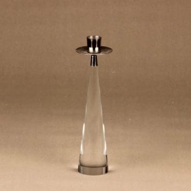 Iittala Ascot kynttilänjalka, kirkas, hopea, suunnittelija Timo Sarpaneva,