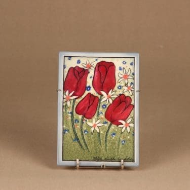 Arabia Täysin sydämin seinälaatta, suunnittelija Heljä Liukko-Sundström, serikuva