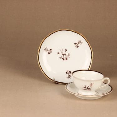 Arabia Diana kahvikuppi, suunnittelija Einar Forseth, art deco, painokoriste