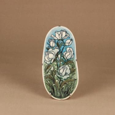 Arabia seinätaulu Ruusupuu, monivärinen, suunnittelija Heljä Liukko-Sundström, serikuva, kukka