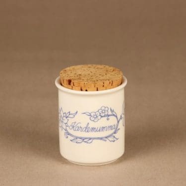 Arabia Sininen keittiö maustepurkki, kardemumma, suunnittelija , kardemumma, serikuva