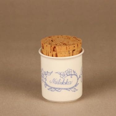 Arabia Sininen keittiö maustepurkki, neilikka, suunnittelija , neilikka, serikuva