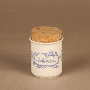 Arabia Sininen keittiö maustepurkki, inkivääri, suunnittelija , inkivääri, serikuva