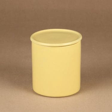 Arabia Kilta jar with lid, yellow designer Kaj Franck