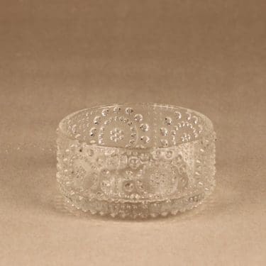 Riihimäen lasi Grapponia annoskulho, kirkas, suunnittelija Nanny Still,