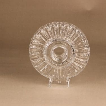 Riihimäen lasi Corona Taide-esine, signeerattu, suunnittelija Helena Tynell, signeerattu, kristalli