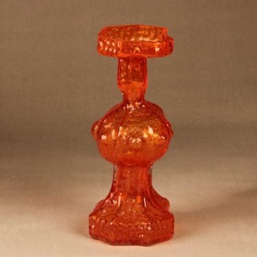 Riihimäen lasi Fantasma maljakko, oranssi, suunnittelija Nanny Still,