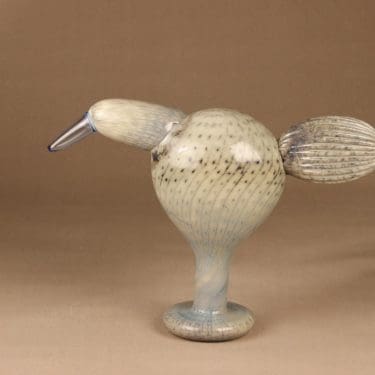 Nuutajärvi lintu , Ukkohaikara, suunnittelija Oiva Toikka, Ukkohaikara, signeerattu