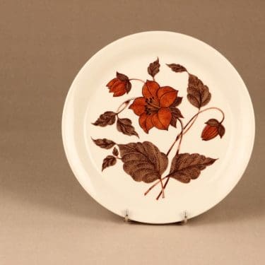 Arabia Tea for two lautanen, ruskea, suunnittelija Gunvor Olin-Grönqvist, serikuva