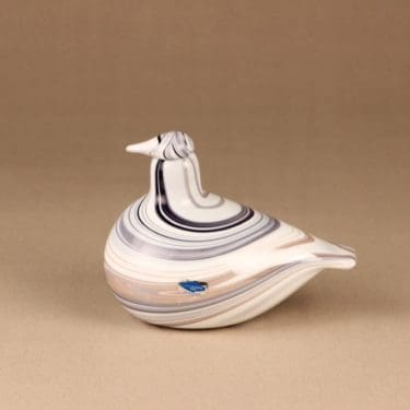 Nuutajärvi lintu , kivitasku, suunnittelija Oiva Toikka, kivitasku, signeerattu, tilaustyö