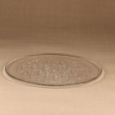 Iittala Kuusi platter, clear, designer Jorma Vennola